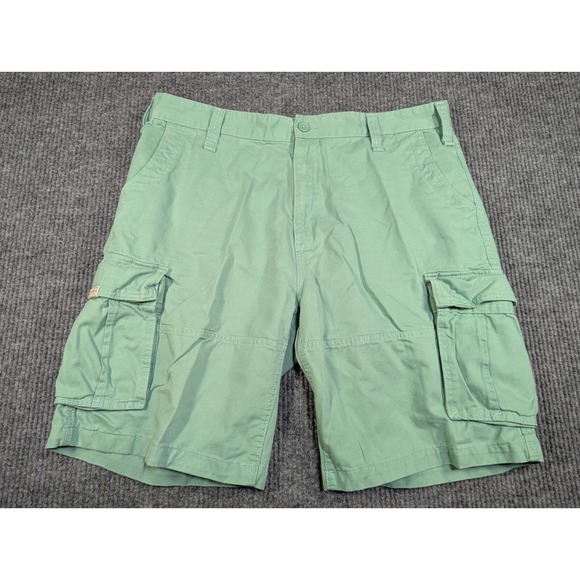 Baggy Nautica Shorts Mens 40 Teal Green Cargo Skater Beach Hip Hop 90s Y2K 40x10 - Picture 1 of 12
